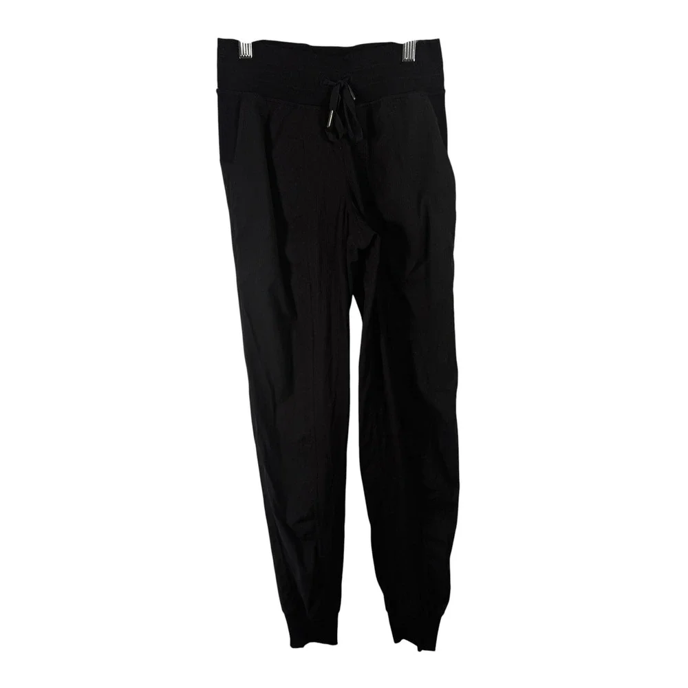 Lululemon Dance Studio Mid Rise Jogger Pants Full Length Black Travel Womens 2